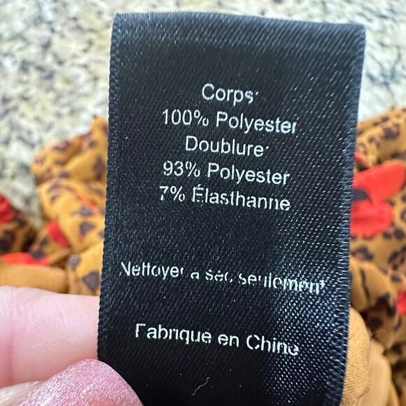 ASTR The Label Animal Print Floral Crop Top Mob Wife Office Siren Size Small - Picture 12 of 16